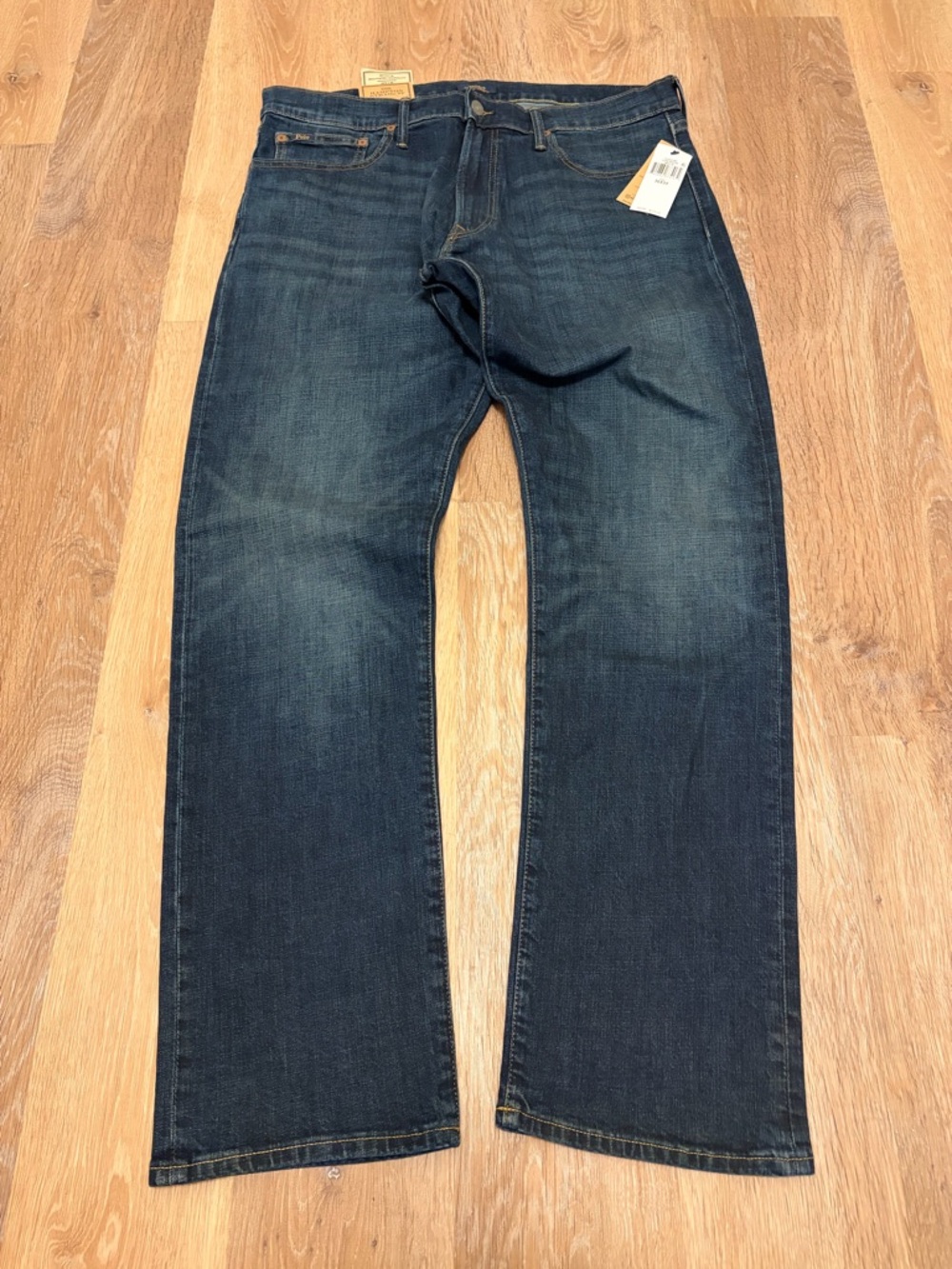 NWT Polo Ralph Lauren Hampton Straight Jeans Men 36x34 Low Stretch Rope Dyed